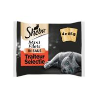 Sheba Mini Filets Traiteur Selectie in saus natvoer kat (zakjes 85 g) 12 x 85 g - thumbnail