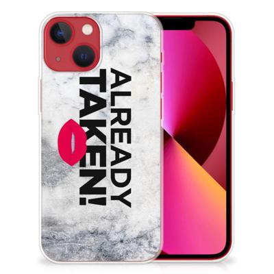 Apple iPhone 13 | Siliconen hoesje | met naam Already Taken White