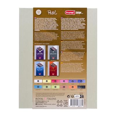 Bruynzeel design pastelpotlood box, 12 kleuren Bruynzeel design pastelpotlood box, 12 kleuren