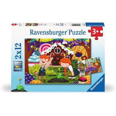 Ravensburger legpuzzel sprookjes, 2x12st. Ravensburger legpuzzel sprookjes, 2x12st.