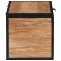 VidaXL Opbergbox 60x30x30 cm massief acaciahout en ijzer - thumbnail