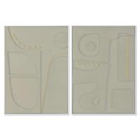 Schilderij Home ESPRIT Groen Gouden Modern (2 Stuks) - thumbnail