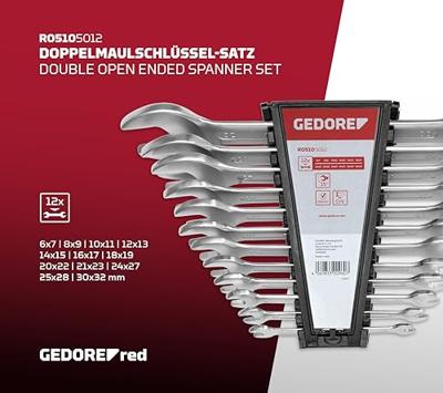 Gedore R05105012 | Dubbele steeksleutelset | lang| SW 6-32 mm | 12-delig - 3300960 - thumbnail