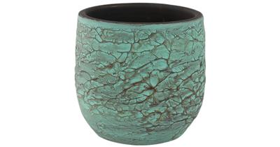 Evi antiq brons bloempot binnen 18x16 cm