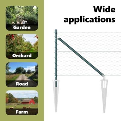 VidaXL Afrasteringspaal groen 10 x 0,8 m (36 mm gaas) staal en pvc