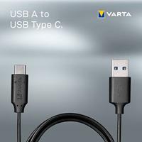 Varta Speed USB Type C laad- en datakabel (geschikt voor USB Type C, compatibel met apparaten zoals Macbook Pro, Samsung Galaxy,- Snellaadkabel synchronisatiekabel USB Type C kabel - lengte: 1 m) - thumbnail