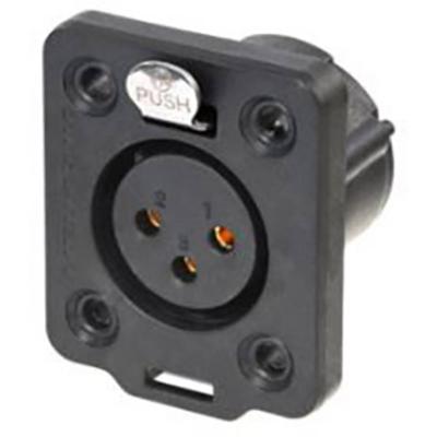 Neutrik NC3FDX-TOP Chass.Con.Female 3POLE Top XLR 3-polig chassisdeel female