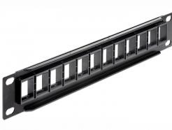 Delock 43259 10 Keystone patchpaneel 12 poorten zwart