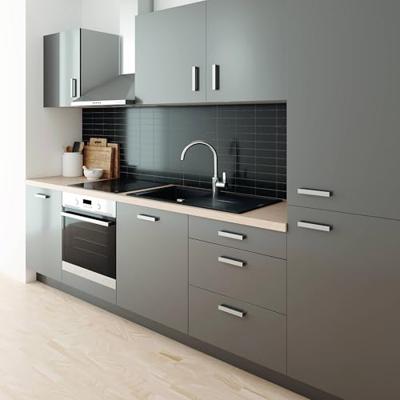 Grohe Eurosmart Cosmopolitan keukenmengkraan hoge uitloop lage druk chroom