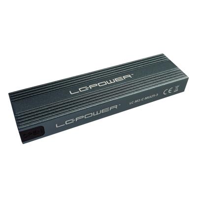LC-Power LC-M2-C-MULTI-3 behuizing voor opslagstations SDD-behuizing Antraciet M.2 LC-Power LC-M2-C-MULTI-3 behuizing voor opslagstations SDD-behuizing Antraciet M.2