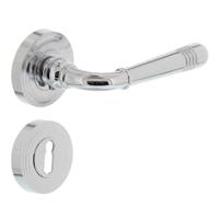 Intersteel Deurkruk Helena op rozet met sleutelrozetten - chroom - thumbnail