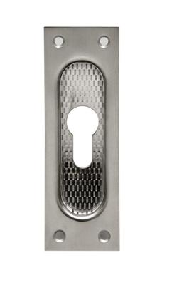 Schuifdeurkom rechthoek rvs mat PC