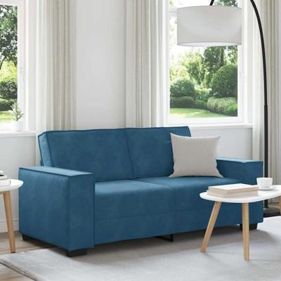Tweezitsbank 180x78x84 cm fluweel blauw