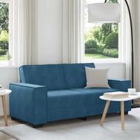 Tweezitsbank 180x78x84 cm fluweel blauw - thumbnail
