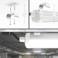 S-Series - Set van 12 LED TL armaturen 120cm - IP65 Waterdicht - 36 Watt - 4320 Lumen - 4000K Neutraal wit - Koppelbaar - IK07 - S-Series Tri-Proof plafondverlichting - thumbnail