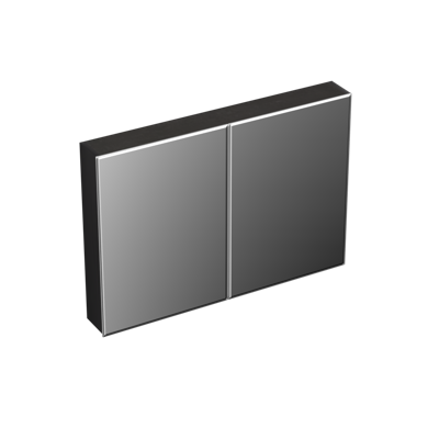 Spiegelkast Forzalaqua Uni 100x68.5x12.5 Cm 2 Deuren Tweezijdig Spiegel Eiken Black Oiled Spiegelkast Forzalaqua Uni 100x68.5x12.5 Cm 2 Deuren Tweezijdig Spiegel Eiken Black Oiled