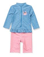 Playshoes zwempak lange mouw Krab Blauw Roze-62-68 - thumbnail