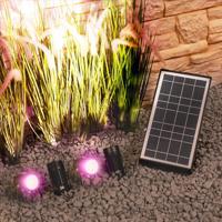 Solar tuinspots double twins met 4 slimme RGB spots en los zonnepaneel - bedienen via de smart life app - thumbnail