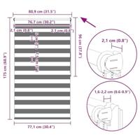 VidaXL Duo rolgordijn 80x175cm grijs - thumbnail