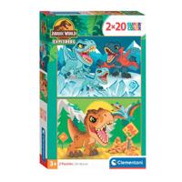 Clementoni legpuzzel super color jurassic world, 2x20st. - thumbnail