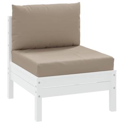 Palletkussens 2 st oxford stof taupe