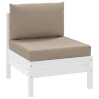 Palletkussens 2 st oxford stof taupe - thumbnail