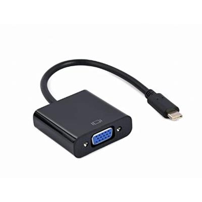 Gembird USB-adapterkabel type C naar VGA, 15 cm, zwart