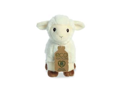 Eco Nation Pluchen knuffel - lammetje - 20 cm Eco Nation Pluchen knuffel - lammetje - 20 cm