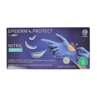 Nitriel onderzoekhandschoen poedervrij L blauw 100 Stuks - thumbnail
