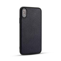 Voor iPhone X Litchi PU lederen anti-Falling TPU beschermhoes (Deep Blue) - thumbnail
