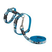 Rogz Catz ReflectoCat lijn en harnas, blauw - thumbnail