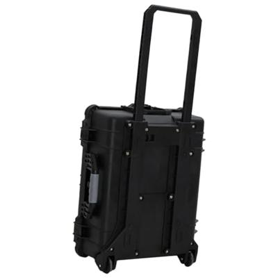 Flightcase op wieltjes 63x50x23 cm PP zwart Flightcase op wieltjes 63x50x23 cm PP zwart