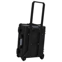 Flightcase op wieltjes 63x50x23 cm PP zwart - thumbnail