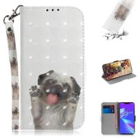 3D gekleurde tekening hond patroon horizontale Flip lederen case voor ASUS Zenfone Max (m2) ZB633KL met houder & kaartsleuven & portemonnee - thumbnail