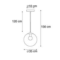 QAZQA Moderne hanglamp transparant 35 cm - Pallon - thumbnail