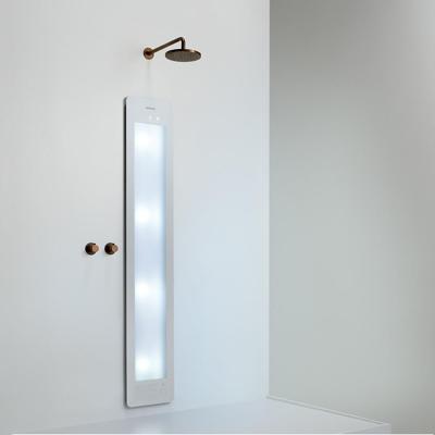 Sunshower Round Large Plus - Inbouw - Infrarood + Uv - 33 x 185 x 10 cm - Wit