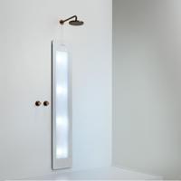 Sunshower Round Large Plus - Inbouw - Infrarood + Uv - 33 x 185 x 10 cm - Wit - thumbnail