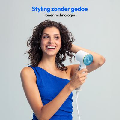 Haardroger - MEDION - MD19983 - 1600 W - 2 snelheden - 85°C - LED-design - Wit