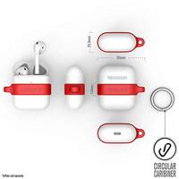 Catalyst Minimalist Case voor AirPods 1 en 2 - Hoogglanzende oppervlakteafwerking met extra grip, ultralichtgewicht, slank ontwerp, compatibel met draadloos opladen - Rood - thumbnail