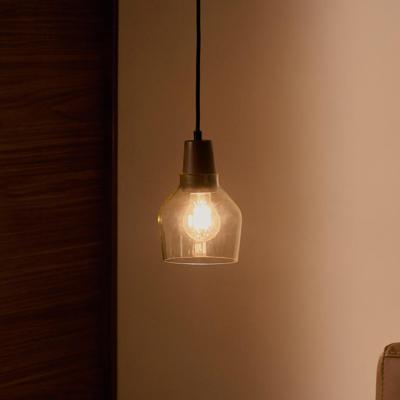 Kave Home Hanglamp 'Silex' Notenhout en glas, 13cm Kave Home Hanglamp 'Silex' Notenhout en glas, 13cm