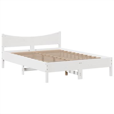 Bedframe zonder matras massief grenenhout wit 140x200 cm Bedframe zonder matras massief grenenhout wit 140x200 cm