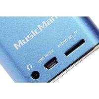 Mini-luidspreker Technaxx MusicMan Mini AUX, SD, USB Blauw - thumbnail