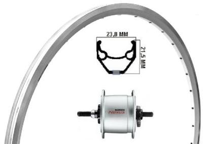 Kgs voorwiel 28inch (622) zac2000 zilver naafdynamo 6v-2.4w vaste