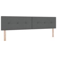 Boxspringbed met matras en LED stof donkergrijs 200x200 cm - thumbnail