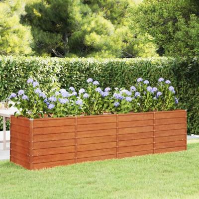 Plantenbak 320x80x77 cm cortenstaal grijs