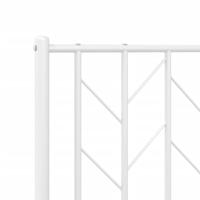 Bedframe met hoofd- en voeteneinde metaal wit 107x203 cm - thumbnail