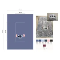 Stitch fleece plaid + kussen 100 x 150 cm - 40 x 40 cm - polyester - thumbnail