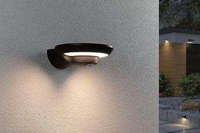 Paulmann Bordola 94855 Wandlamp op zonne-energie met bewegingsmelder LED LED vast ingebouwd 3.5 W Antraciet