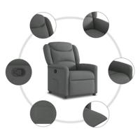 Fauteuil verstelbaar stof donkergrijs - thumbnail