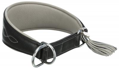 TRIXIE HALSBAND HOND ACTIVE COMFORT VOOR WINDHONDEN LEER ZWART / GRIJS 27-35X5,5 CM